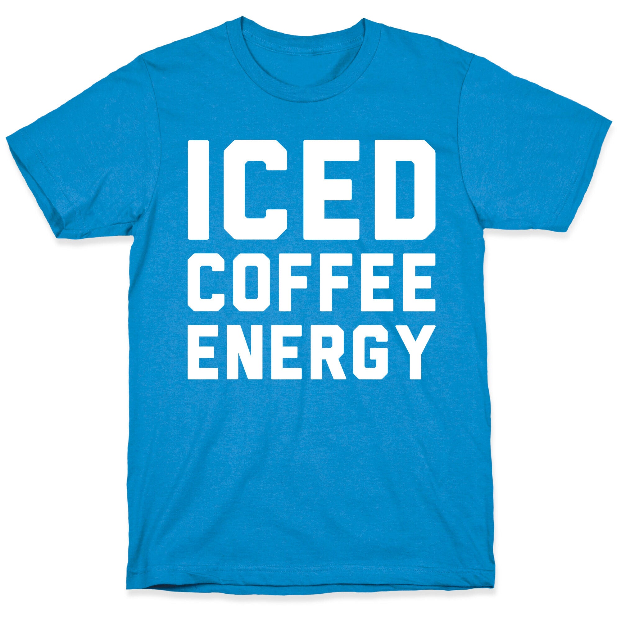 Iced Coffee Energy White Print T-Shirt